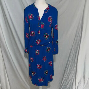Lilly Pulitzer blue floral Beckett dress size medium